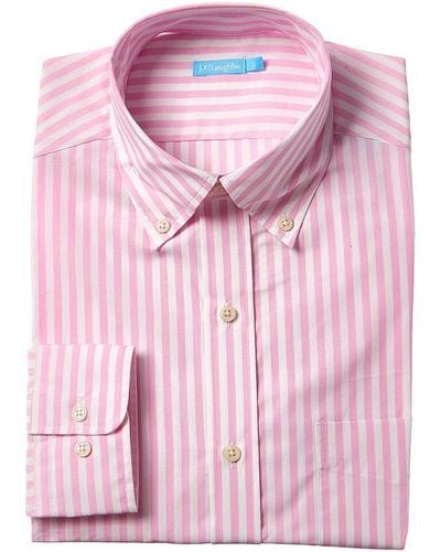 J.McLaughlin Bengal Stripe Collis Shirt - Pink