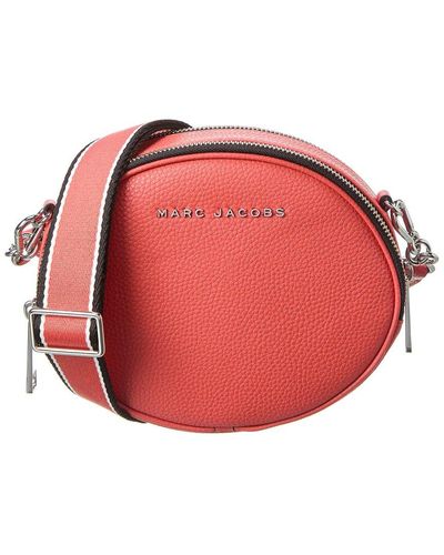 Marc Jacobs Rewind Oval Leather Crossbody - Red