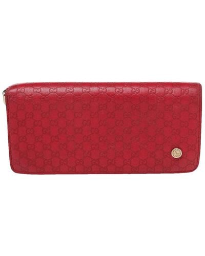 Gucci Leather Bifold Wallet (Authentic Pre-Owned) - Red