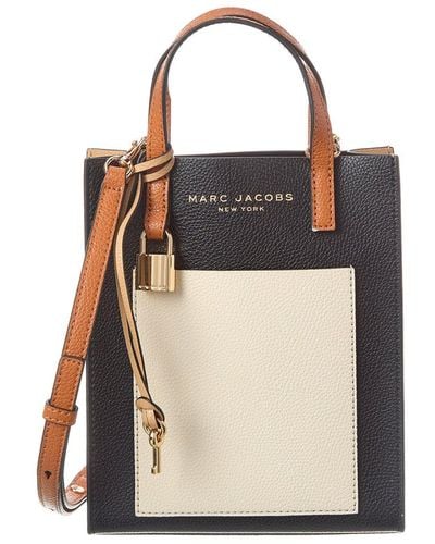 Marc Jacobs Micro N/S Leather Tote - Black