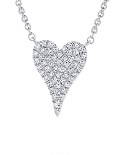 Sabrina Designs 14k 0.14 Ct. Tw. Diamond Heart Necklace - White
