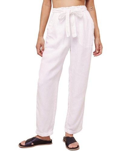 Bella Dahl Clover Button Front Relaxed Crop Pant - Pink