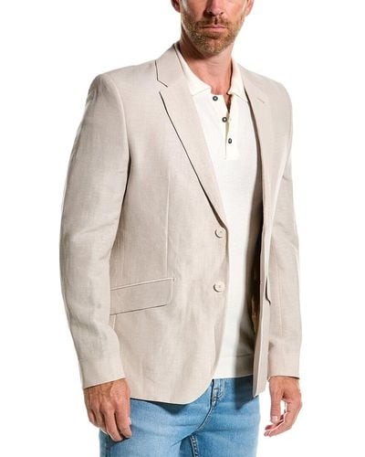 Ted Baker Lancej Slim Fit Linen & Wool-blend Blazer - Natural
