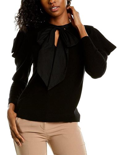 Joseph A Bow Sweater - Black