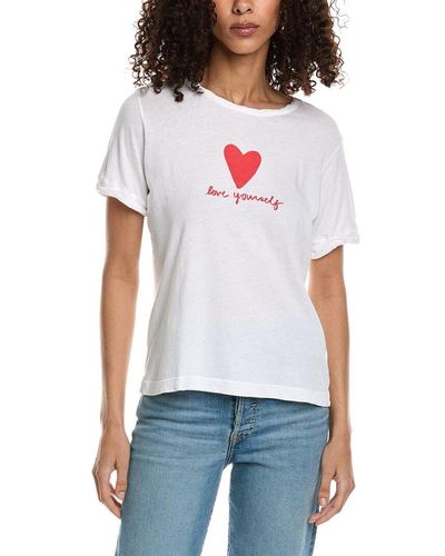 Michael Stars Sloan Love Yourself T-shirt - White