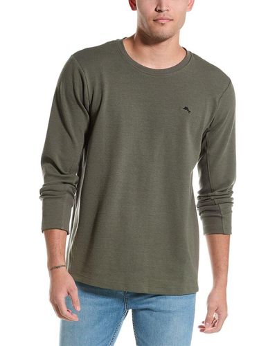 Tommy Bahama Textured Knit Crew Top - Green