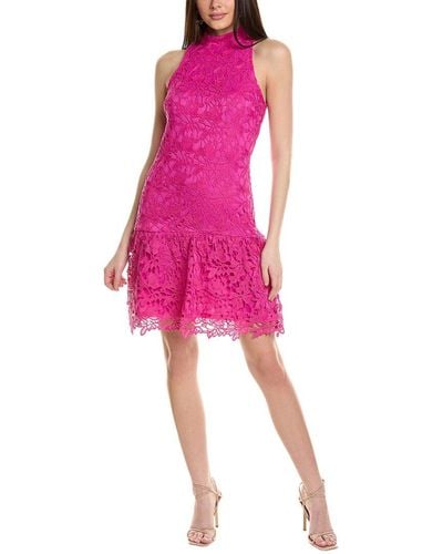 Julia Jordan Lace Mini Dress - Pink