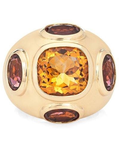 David Yurman Renaissance 18K Gemstone Statement Ring (Authentic Pre-Owned) - Metallic