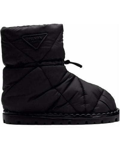 Prada Blow Padded Ankle Boots - Black
