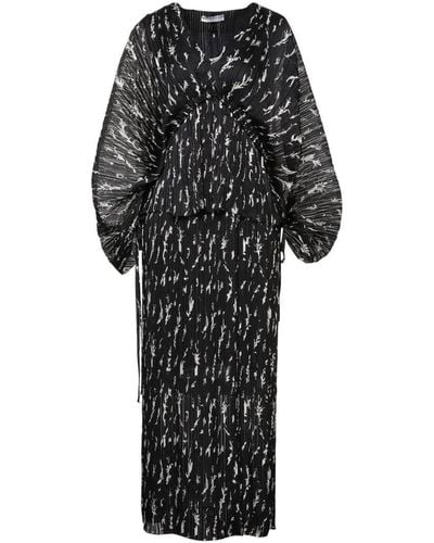 Givenchy Pleated Maxi Dress - Black