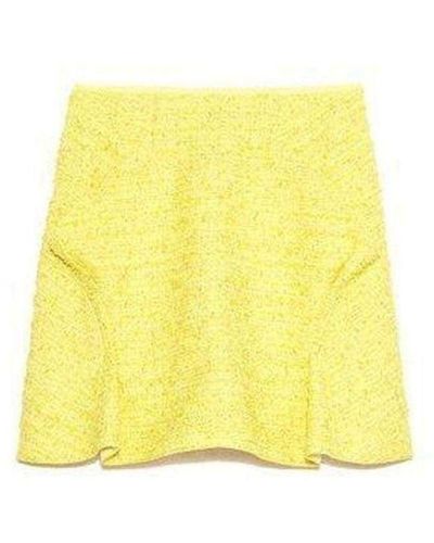 Nina Ricci Yellow Tweed Mini Skirt