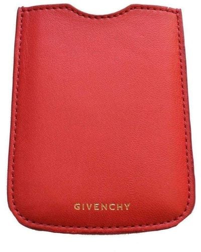 Givenchy Red Leather Phone Or Credit Card Case