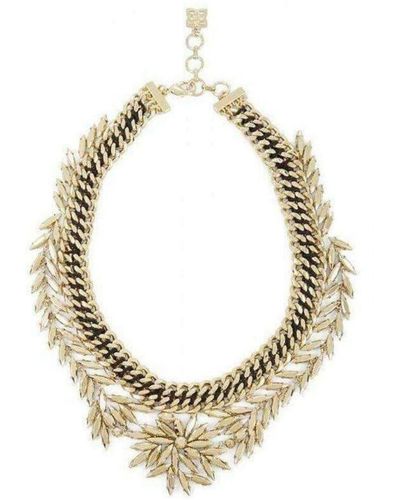 BCBGMAXAZRIA Gold Woven Leaf Necklace - Metallic