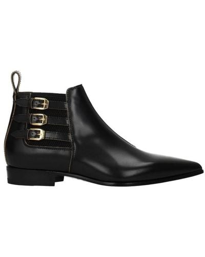 Gucci Ankle Leather Boots - Black
