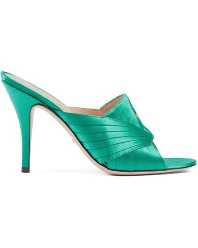 Gucci Double G 95mm Sandals - Green