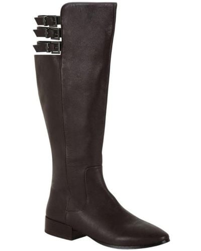 BCBGMAXAZRIA Central Brown Leather Riding Boots