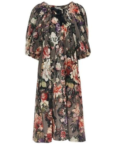 Dries Van Noten Off-the-shoulder Cotton Midi Dress - Multicolor