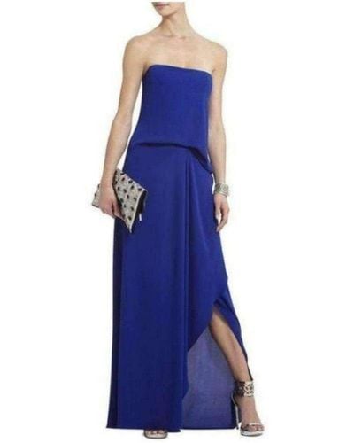 BCBGMAXAZRIA Grace Strapless Full Length Gown - Blue
