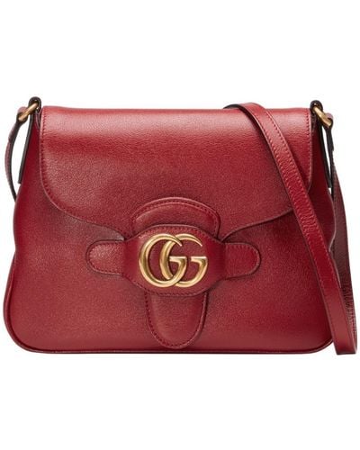 Gucci Small Messenger With Double GG Bag In Red
