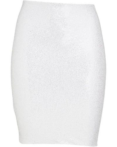 Alexandre Vauthier Crystal-embellished Mini Skirt - White