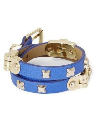 BCBGMAXAZRIA Blue Hinged Wrap Bracelet