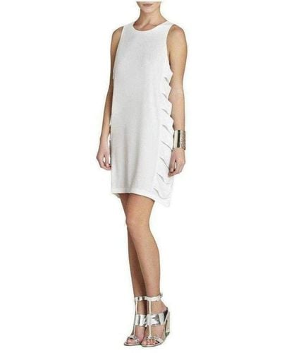 BCBGMAXAZRIA Eren White Cutout Sleeveless Dress