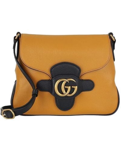 Gucci Small Messenger With Double GG Bag - Yellow