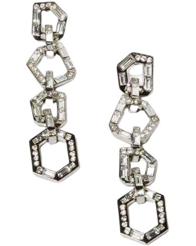 BCBGMAXAZRIA Stone Link Chain Earrings - Metallic