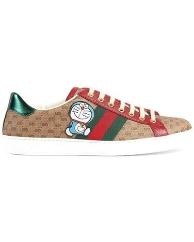 Gucci X Doraemon Ace Sneakers - Brown
