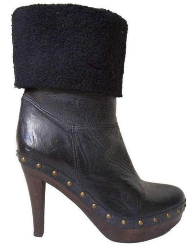 Paloma Barceló Black Leather Boots