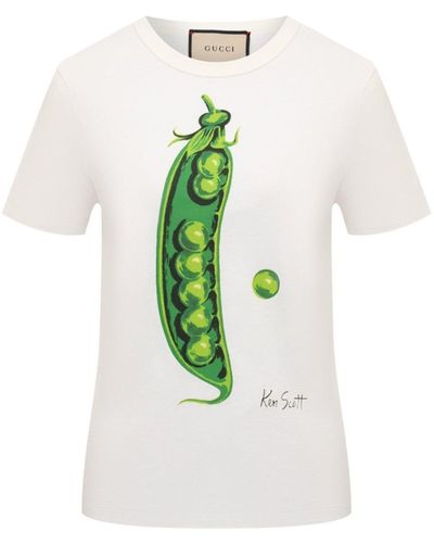 Gucci X Ken Scott Pea Print T-shirt - White
