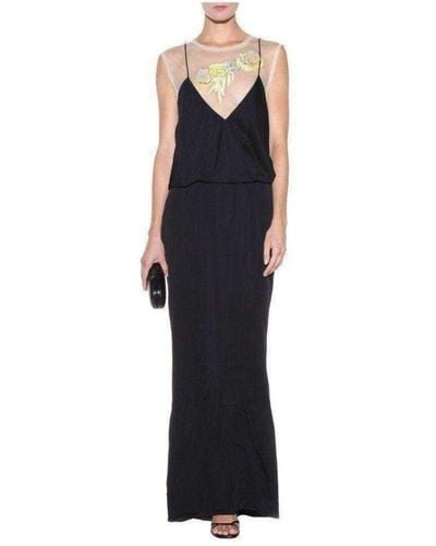 Dries Van Noten Full Length Embellished Dress Fr 36 (us 6) - Black