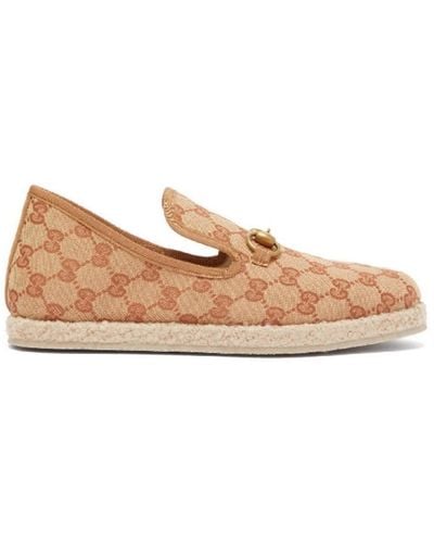 Gucci GG Print Loafers - Brown