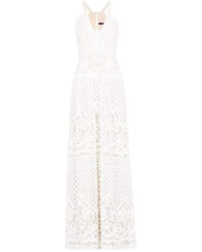 BCBGMAXAZRIA Christel Floral Lace Gown - White