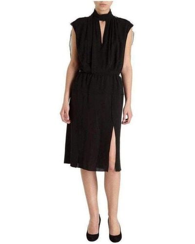 Nina Ricci Silk Voile Sleeveless Cocktail Dress - Black