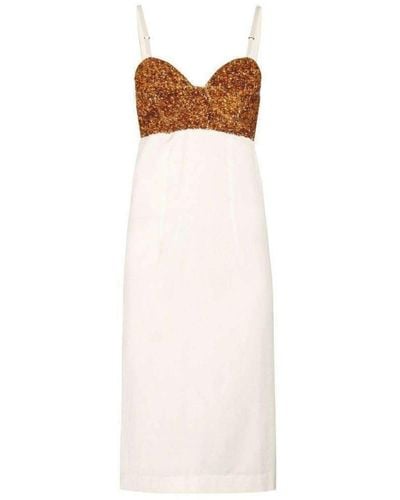 Dries Van Noten Sequin-embellished Satin Dress - White