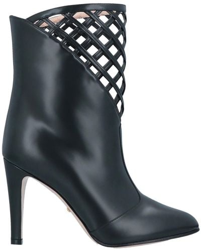 Gucci Cutout Leather Ankle Boot - Black