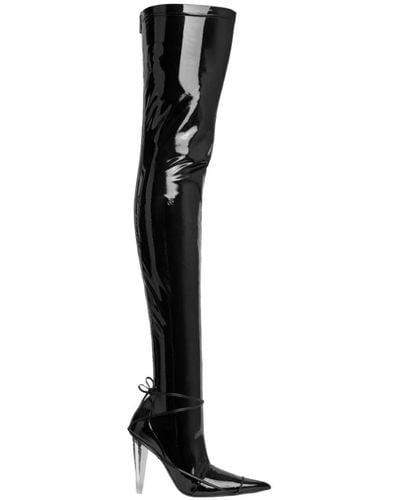 Peter Do Ice Thigh High Boots - Black