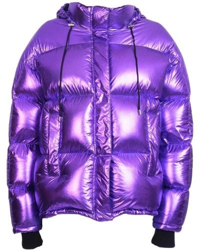 Alexandre Vauthier Viola Polyester Puffer Jacket - Purple