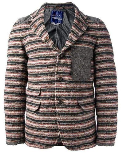 Junya Watanabe Duvetica Padded Multi Colored Button Up Jacket M - Brown