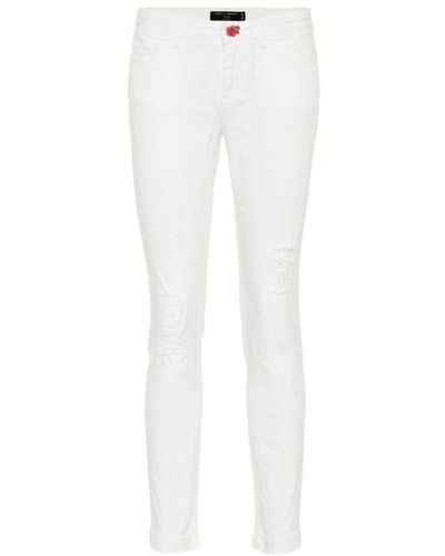 Dolce & Gabbana Fit Distressed Jeans - White