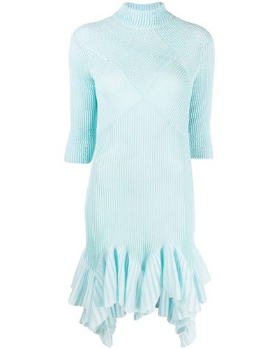 Givenchy High-neck Asymmetric Dress - Blue