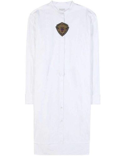 Dries Van Noten Cotton Shirt Dress - White