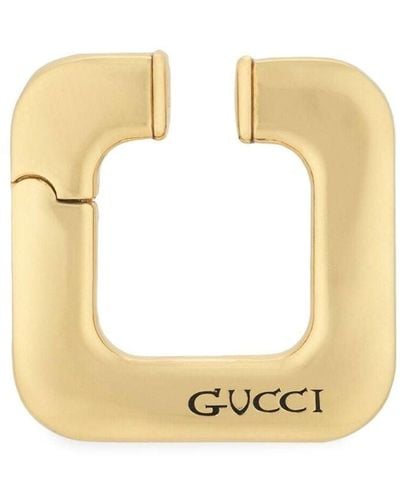 Gucci Logo-engraved Earring - Metallic