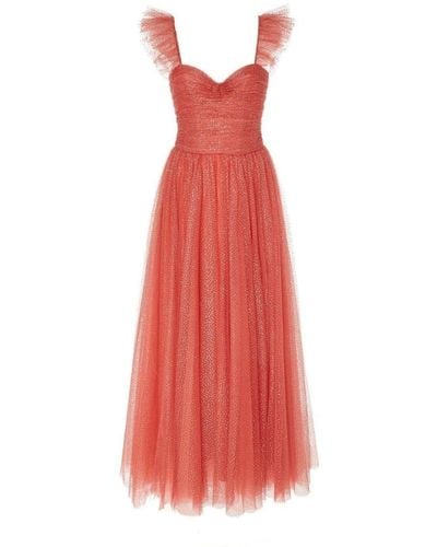Monique Lhuillier Glitter Tulle Cocktail Dress - Multicolour