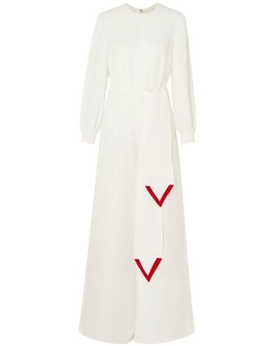 Valentino Long Couture Silk Cady Jumpsuit It 42 (us 6) - White