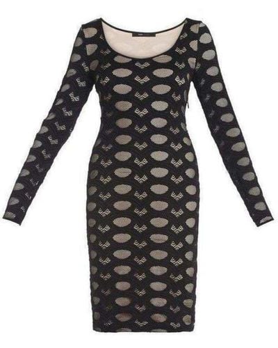 Bcbg black lace deals dress long sleeve