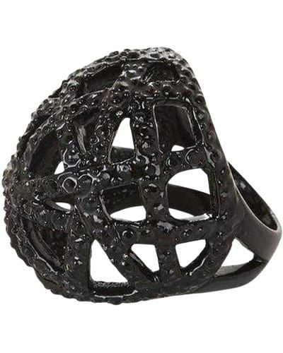 BCBGMAXAZRIA Pave Cage Ring - Black