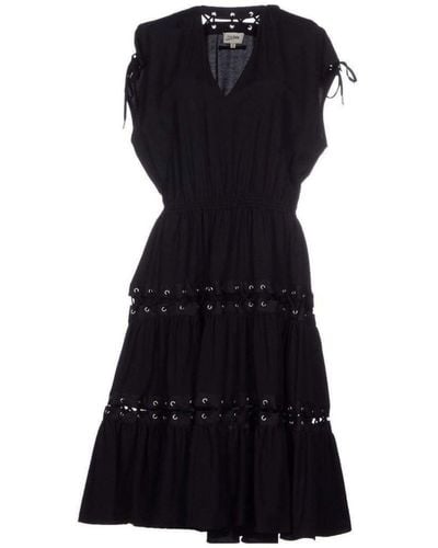 Jean Paul Gaultier Lace Up Panel Black Cotton Dress
