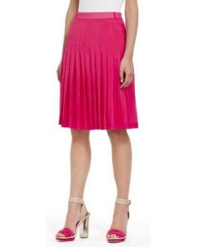 BCBGMAXAZRIA Pleated Chiffon Skirt - Pink